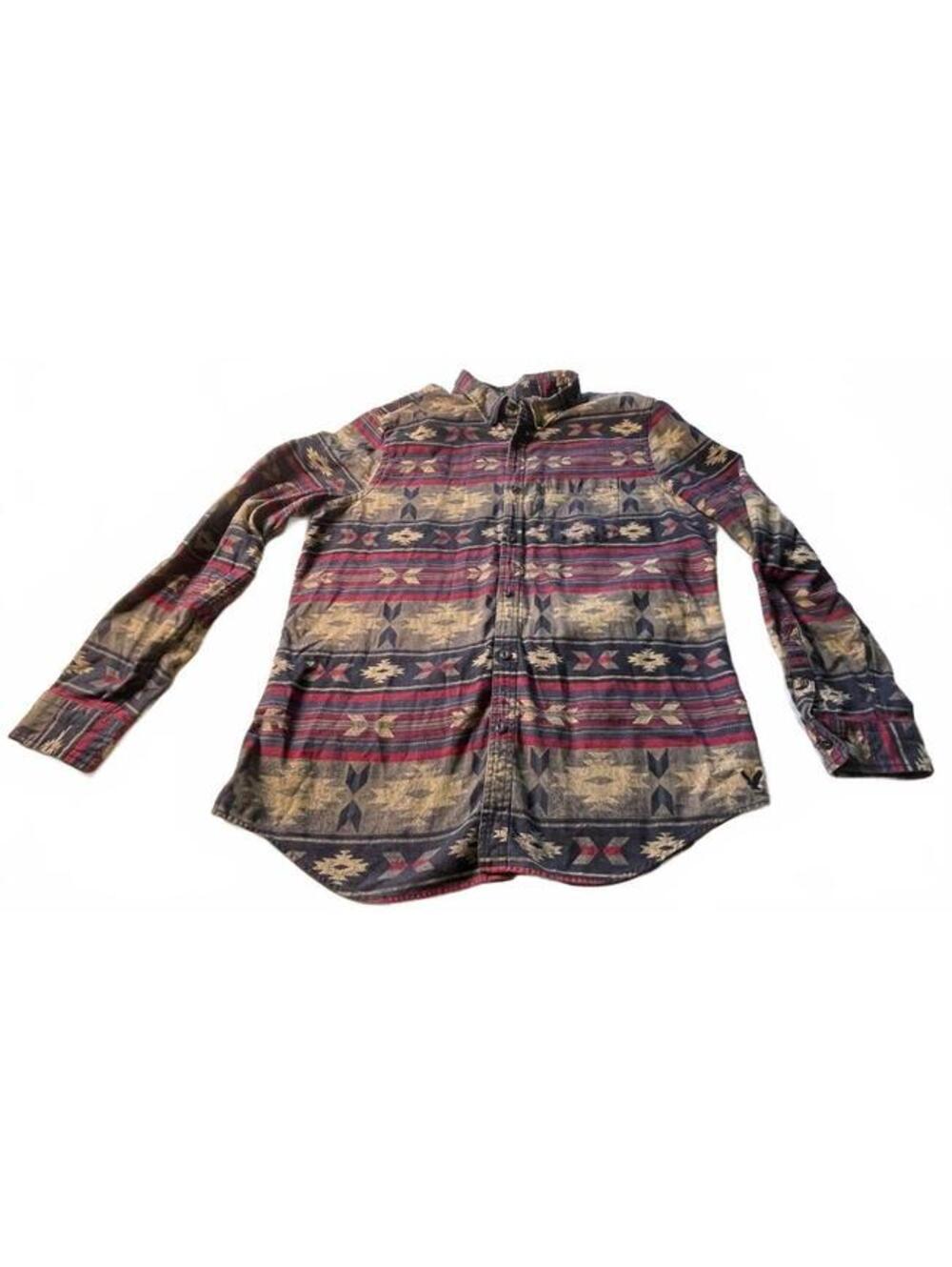 American Eagle Outfitters Southwestern Aztec XXL Cotton Button-Up Shirt